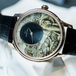Jaquet Droz Petite Heure Minute Marquetry Elephant Watch Baselworld 2015 