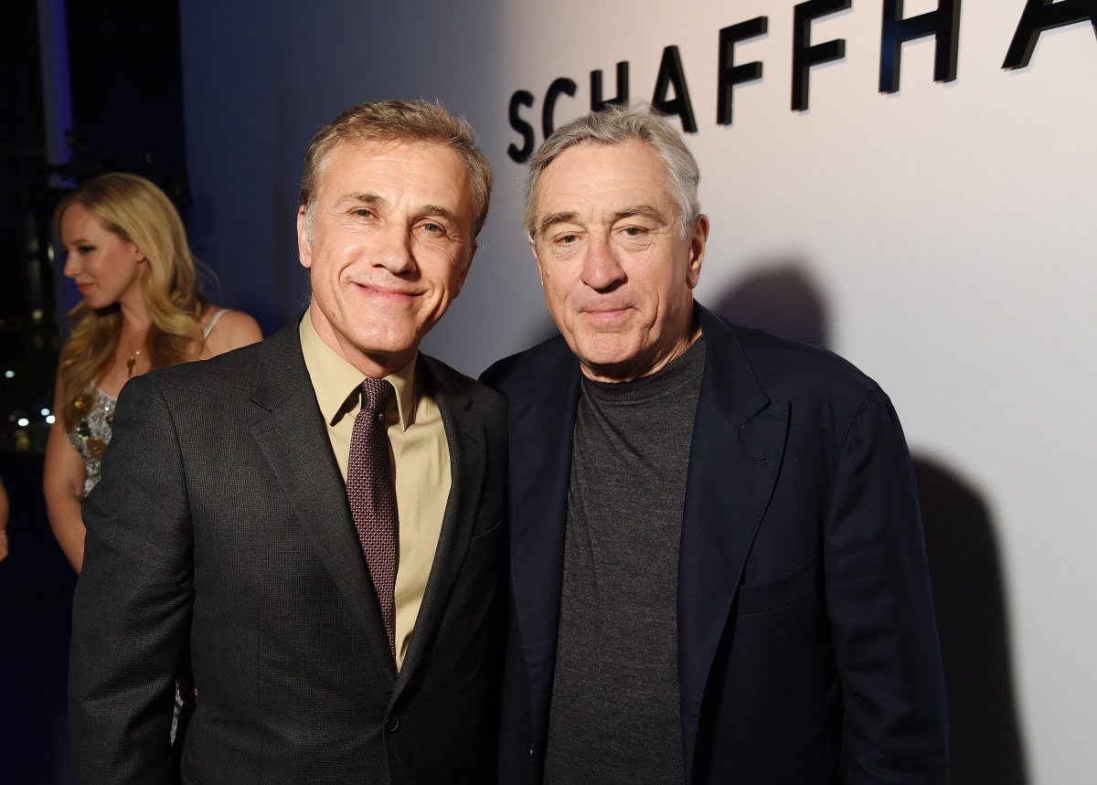 Actor Christoph Waltz (L) and TFF co-founder Robert De Niro attend the IWC Schaffhausen Third Annual "For the Love of Cinema" Gala during the Tribeca Film Festival on April 16, 2015 in New York City. (Photo by Dimitrios Kambouris/Getty Images for IWC)