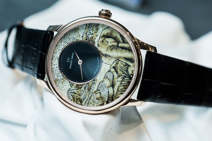 Jaquet Droz Petite Heure Minute Marquetry 