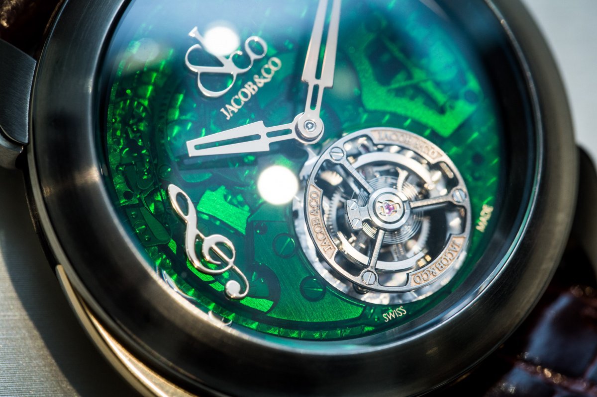 Jacob & Co. Palatial Flying Tourbillon Minute Repeater Watch Baselworld 2015 Close Up