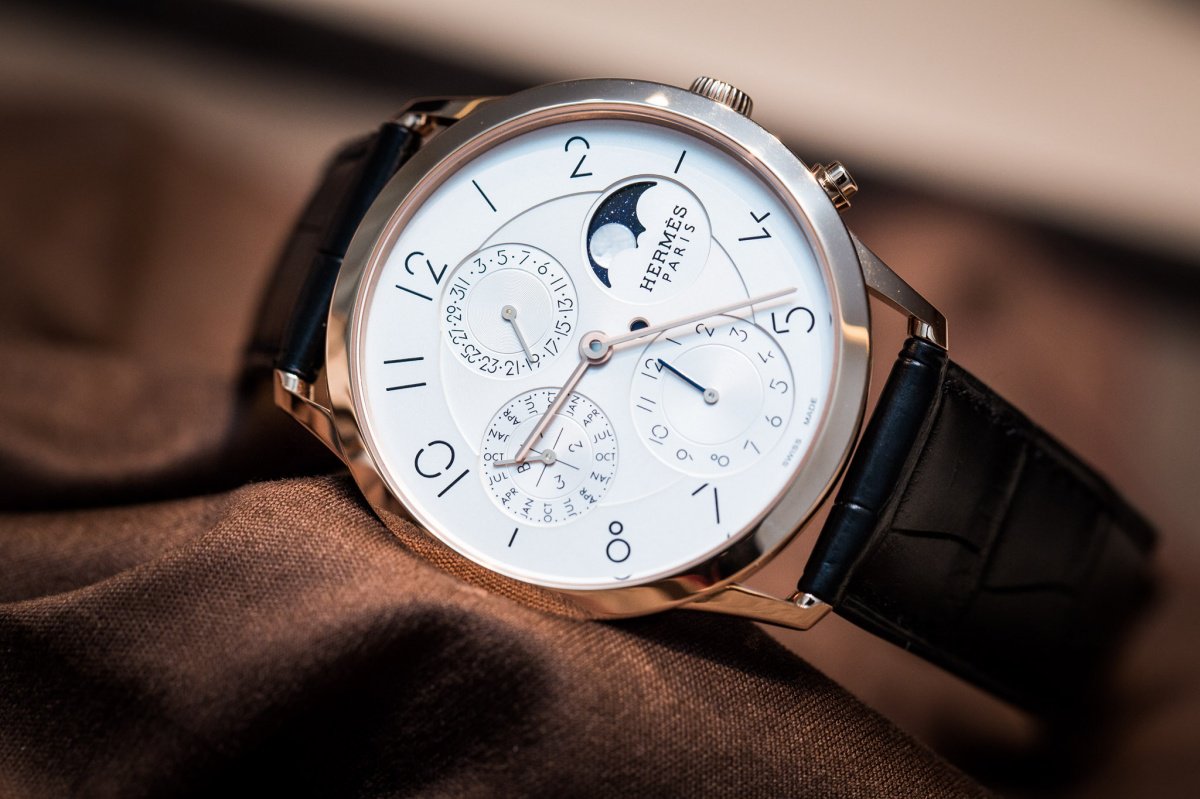 Hèrmes Slim D’Hèrmes Perpetual Calendar Watch Baselworld 2015 front