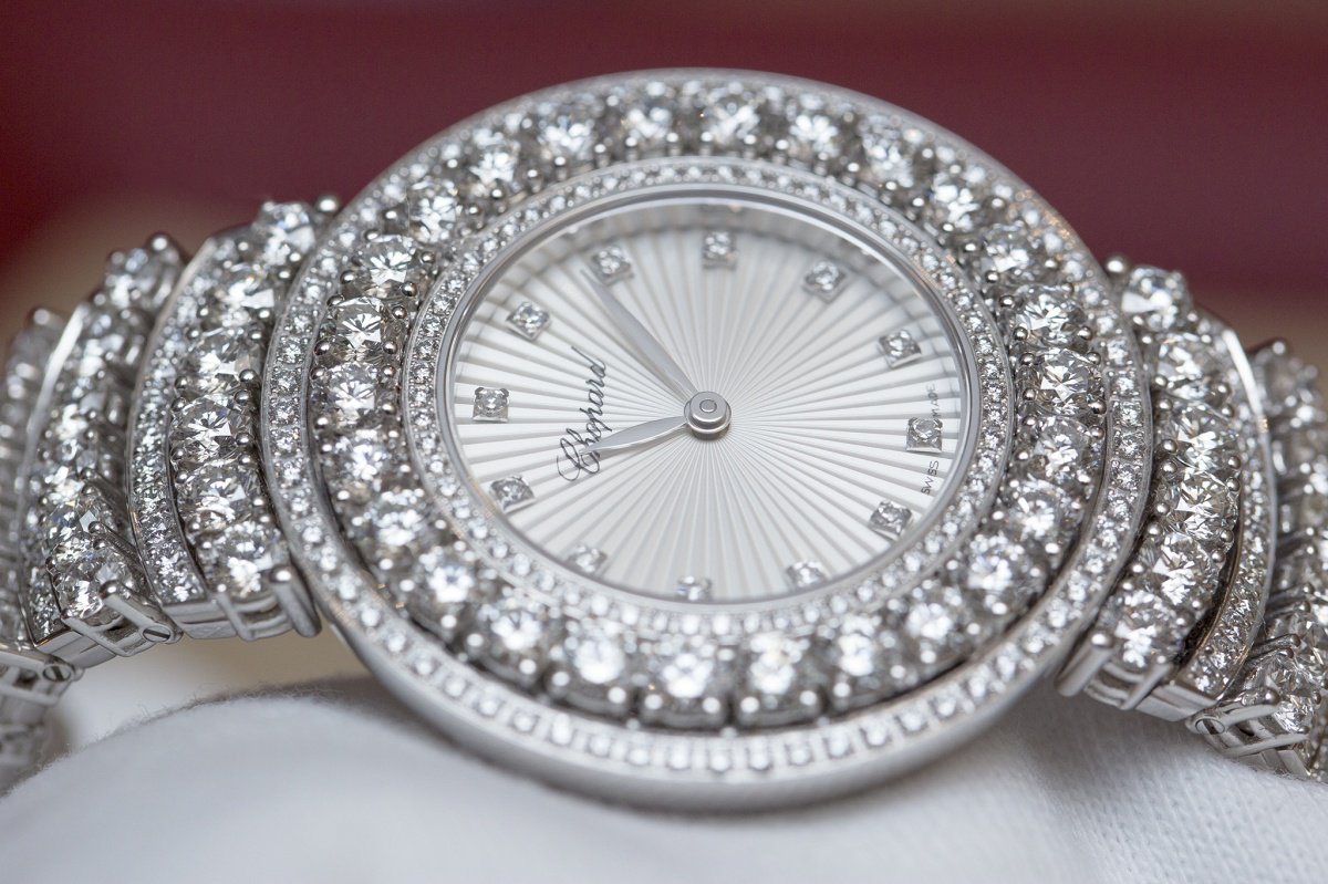 Chopard L’Heure du Diamant Pavé White Gold Watch Baselworld 2015 Dial