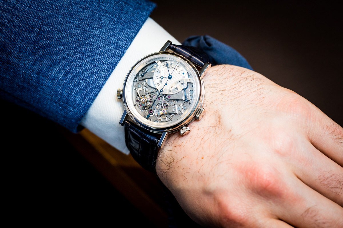 Breguet 7077 La Tradition Chronograph Indépendant Watch Baselworld 2015 Wrist