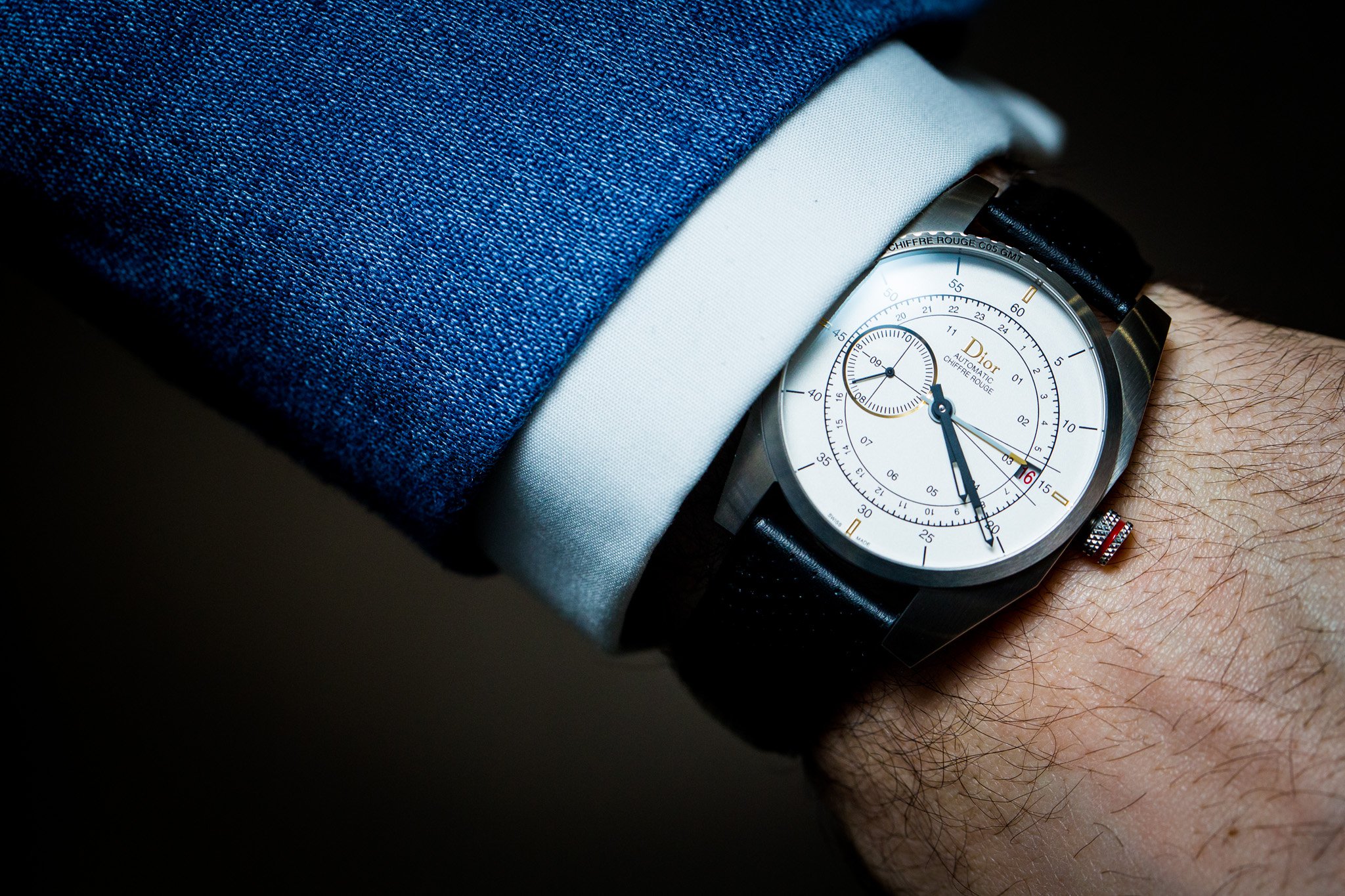 Dior Chiffre Rouge C05 Automatic GMT Watch 2015 Wrist Shot