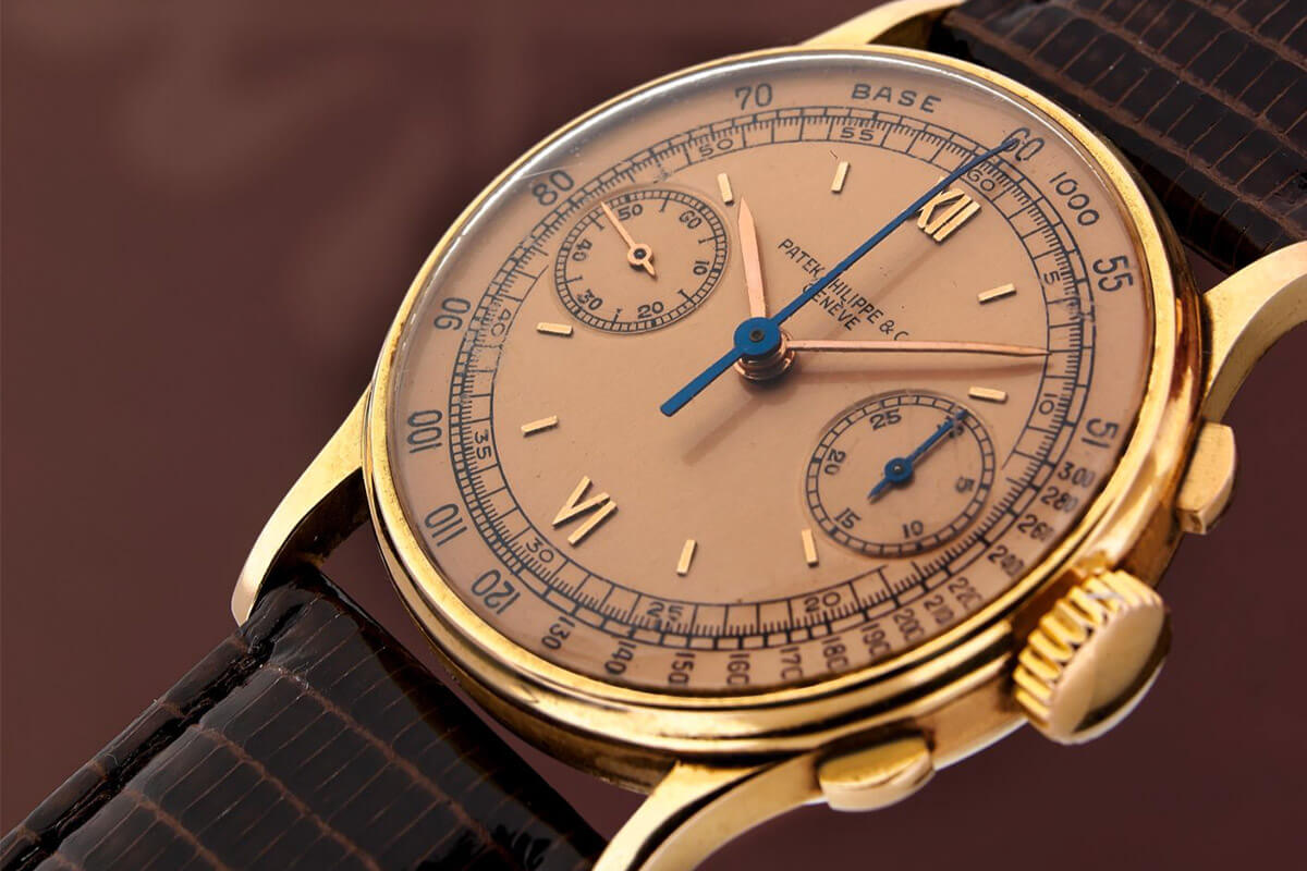 Patek Philippe ref. 130 chronograph pink gold salmon dial - Artcurial Monaco - 3