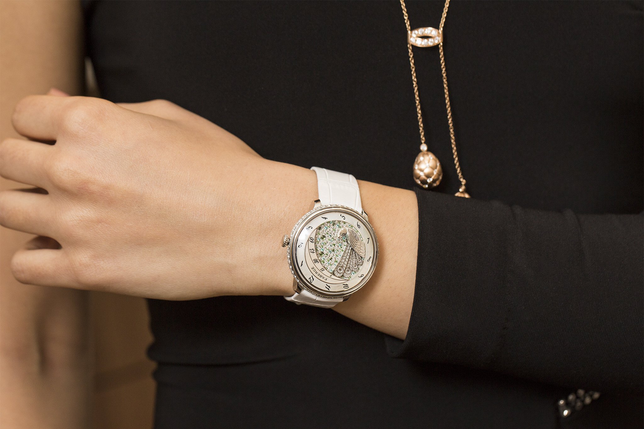 Fabergé Lady Compliquée Peacock Watch 2015 Wrist