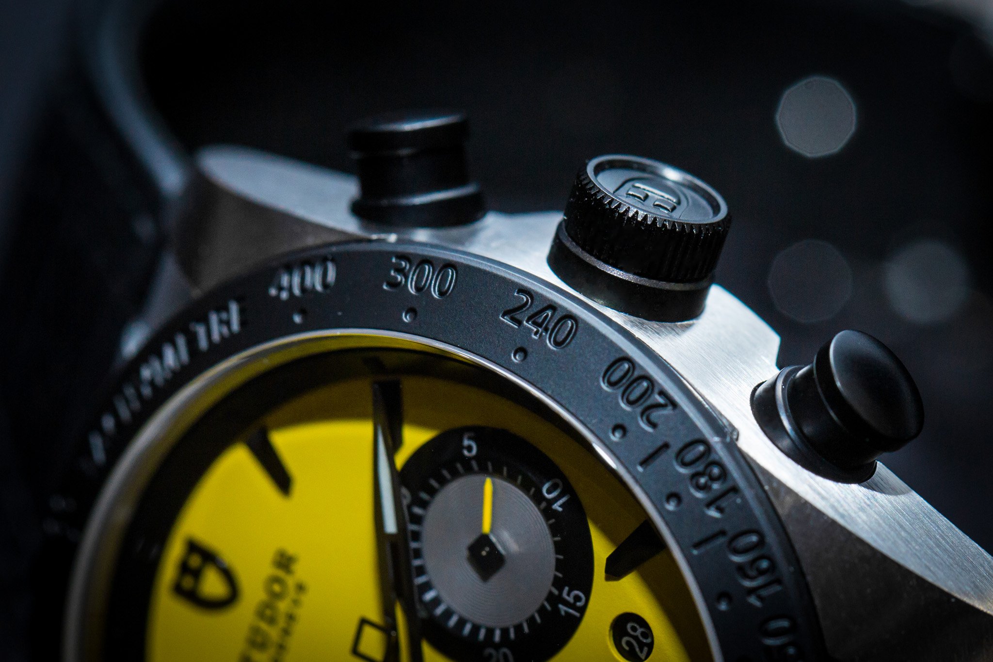 Tudor Fastrider Chronograph 2015 Yellow Close Up