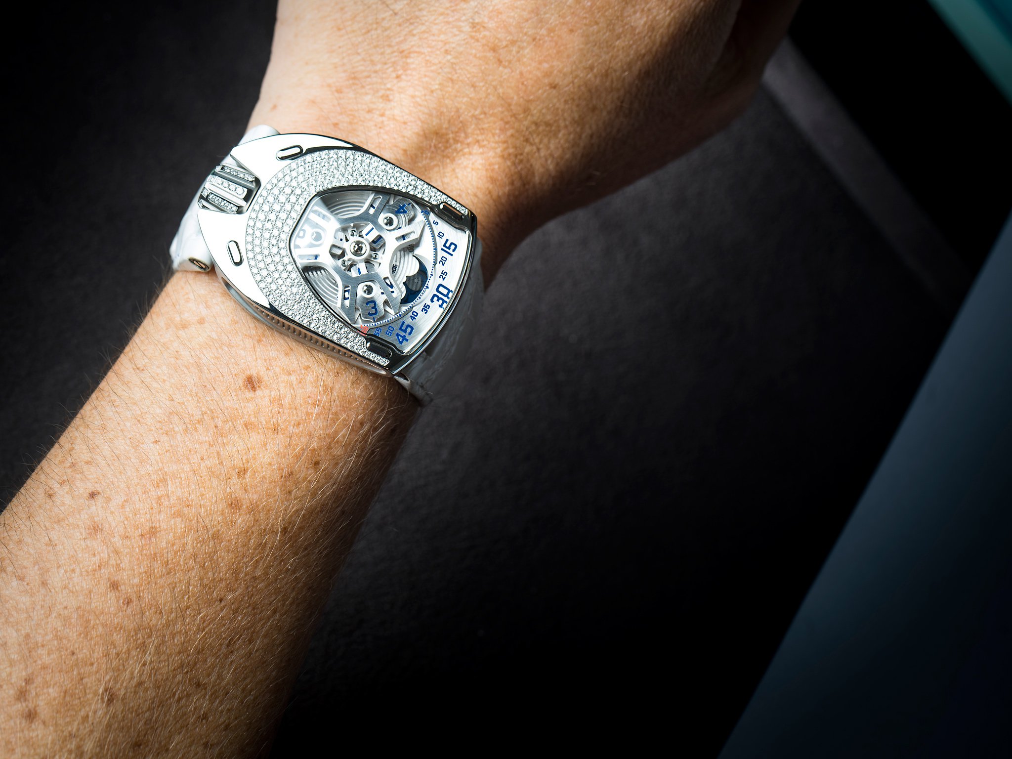 Urwerk UR-106 Lotus Ladies White Watch 2015 Wrist