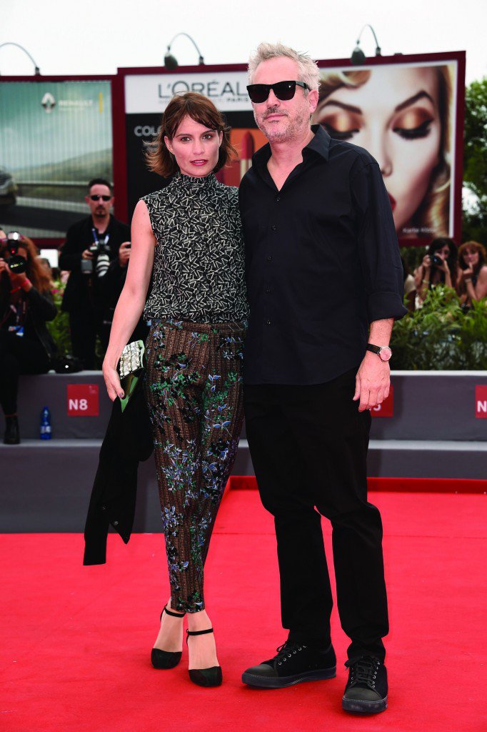 VENICE, ITALY - SEPTEMBER 04:  Sheherazade Goldsmith and Alfonso Cuaron wearing a Jaeger-LeCoultre watch attend the 'Francofonia' premiere during the 72st Venice Film Festival at the Palazzo del Casino on September 4, 2015 in Venice, Italy.  (Photo by Ian Gavan/Getty Images for Jaeger-LeCoultre) *** Local Caption *** Sheherazade Goldsmith; Alfonso Cuaron