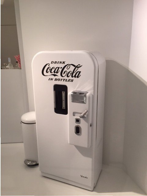 Coke machine at the Chanel Boyfriend watch launch event in NYC
