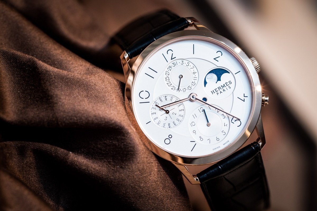 Hermès Slim d’Hermès Perpetual Calendar Watch