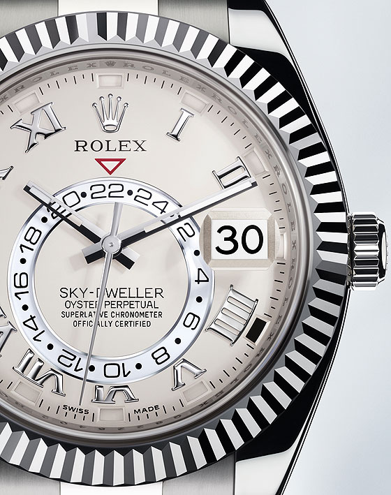 Rolex Sky-Dweller white gold - dial detail
