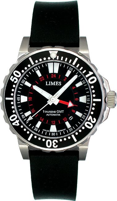 Sporty German Diver: Limes 1 Tausend GMT Diving Watch Available Right Now Watch Buying 