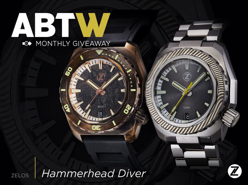 Winner Announced: Zelos Hammerhead 1000m Diver Watch Giveaway Giveaways 