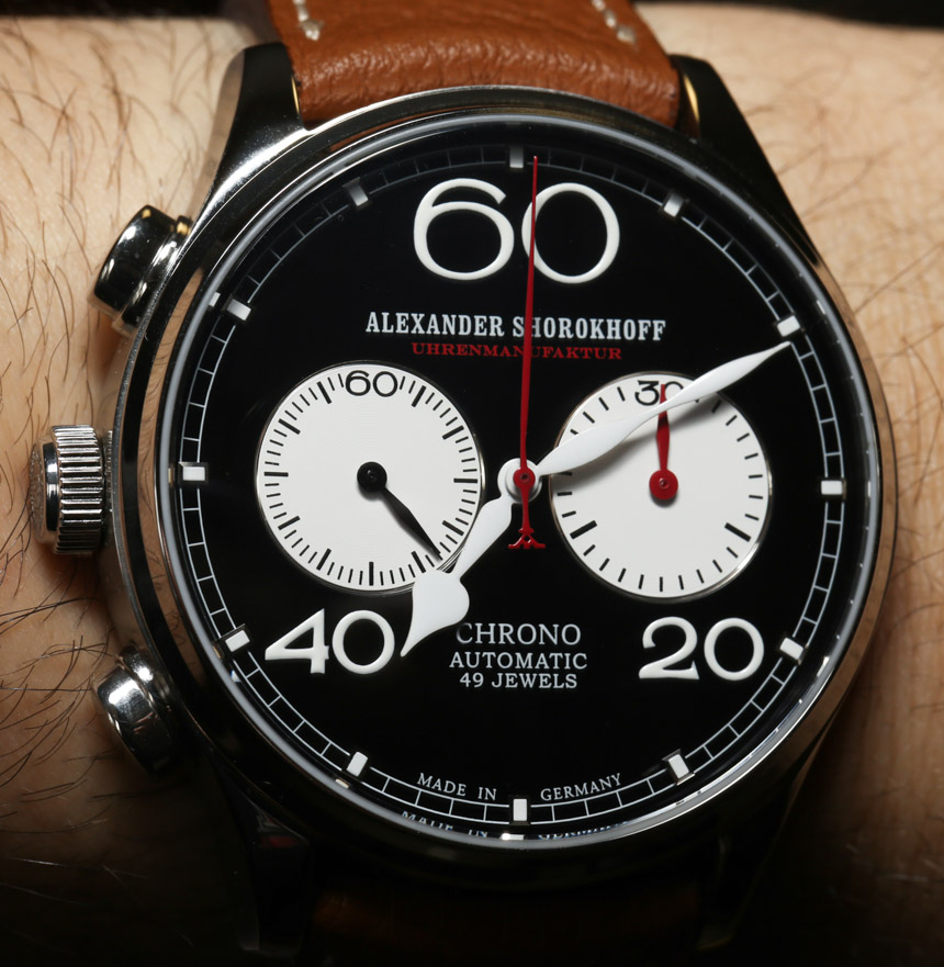 Alexander Shorokhoff Avantgarde Lefthanders' Automatic Chronograph Watch Review Wrist Time Reviews 
