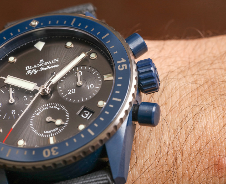 Blancpain Fifty Fathoms Bathyscaphe Flyback Chronograph Ocean Commitment II Watch Hands-On Hands-On 