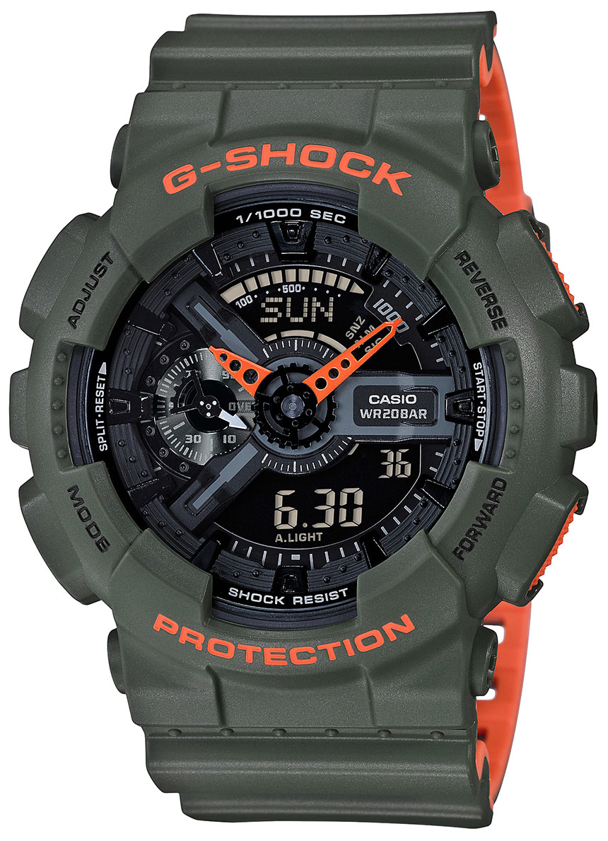 Casio G-Shock GA110LN Layered Neon Color Watches Watch Releases 