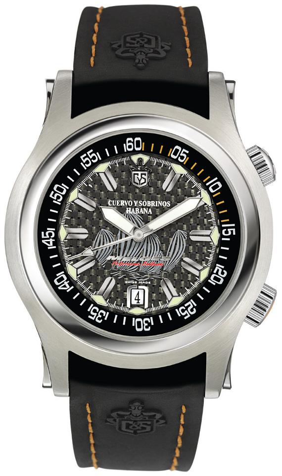 Cuervo y Sobrinos Robusto Buceador Carbon Melges Limited Edition Watch Watch Releases 