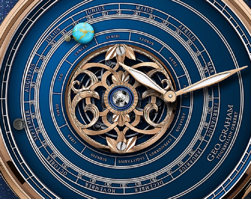 Graham Geo.Graham Orrery Tourbillon Astronomical Watch With Pieces Of The Moon, Mars, & Earth Watch Releases 