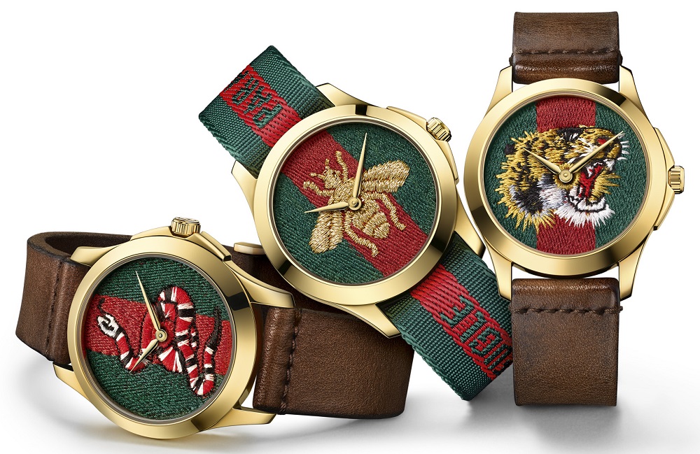 Gucci Dive Watches For 2017 With Embroidery & Rubber Animal Dials Watch Releases 