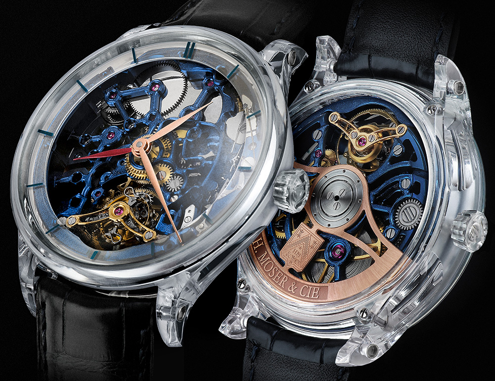 H. Moser & Cie. Venturer Tourbillon Dual Time Sapphire Blue Skeleton Watch Watch Releases 