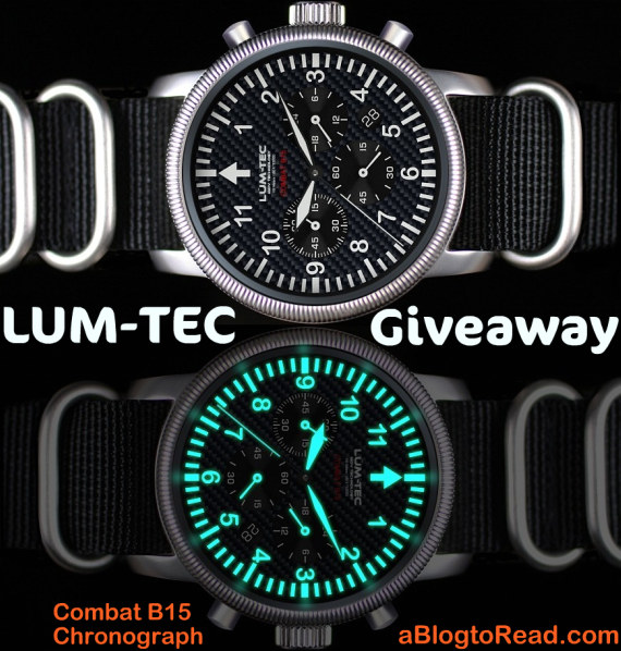 Giveaway: LUM-TEC B15 Chronograph Watch Giveaways 