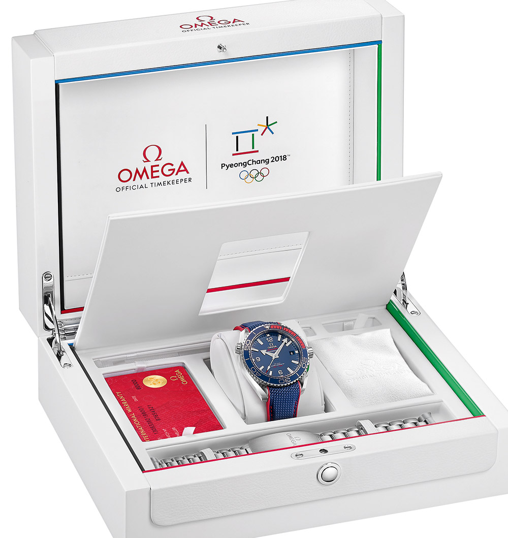Omega Seamaster Planet Ocean 'PyeongChang 2018' Olympics Watch Watch Releases 