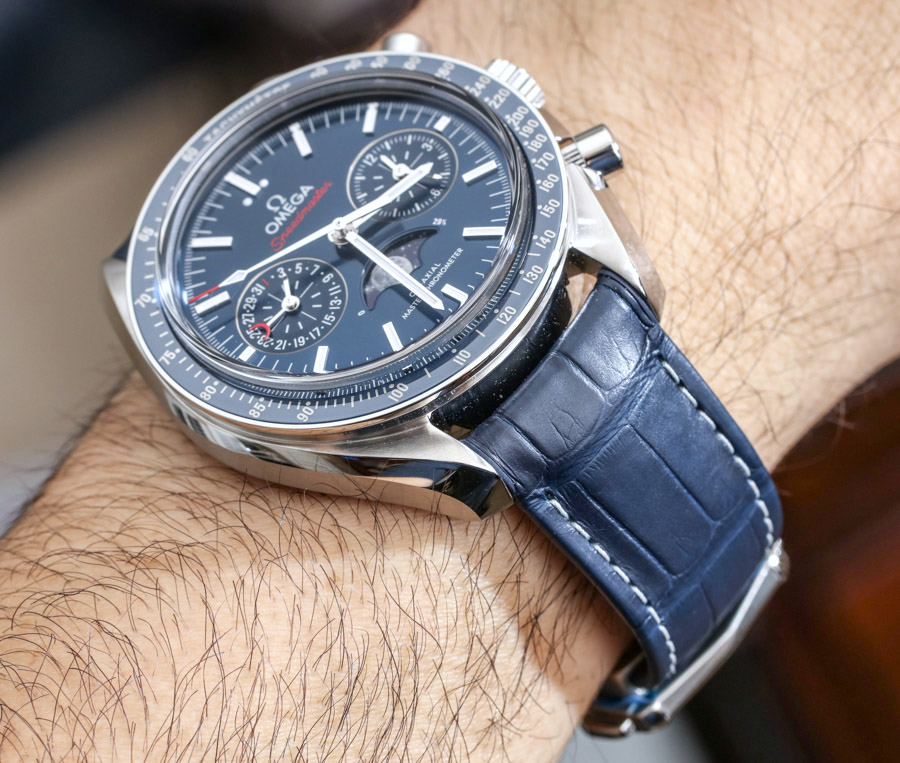 Omega Speedmaster Moonwatch Co-Axial Master Chronometer Moonphase Chronograph Watch Review Wrist Time Reviews 