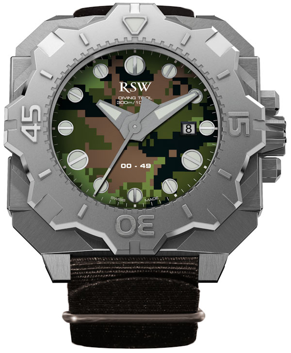 RSW Diving Tool Camo Limited Edition Watch Watch Releases 