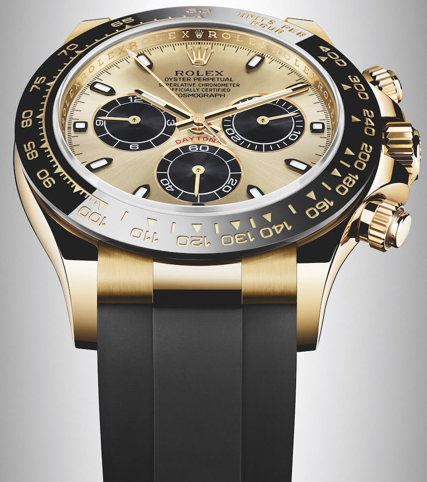 New Rolex Cosmograph Daytona Watches In Gold With Oysterflex Rubber Strap & Ceramic Bezel For 2017 Watch Releases 