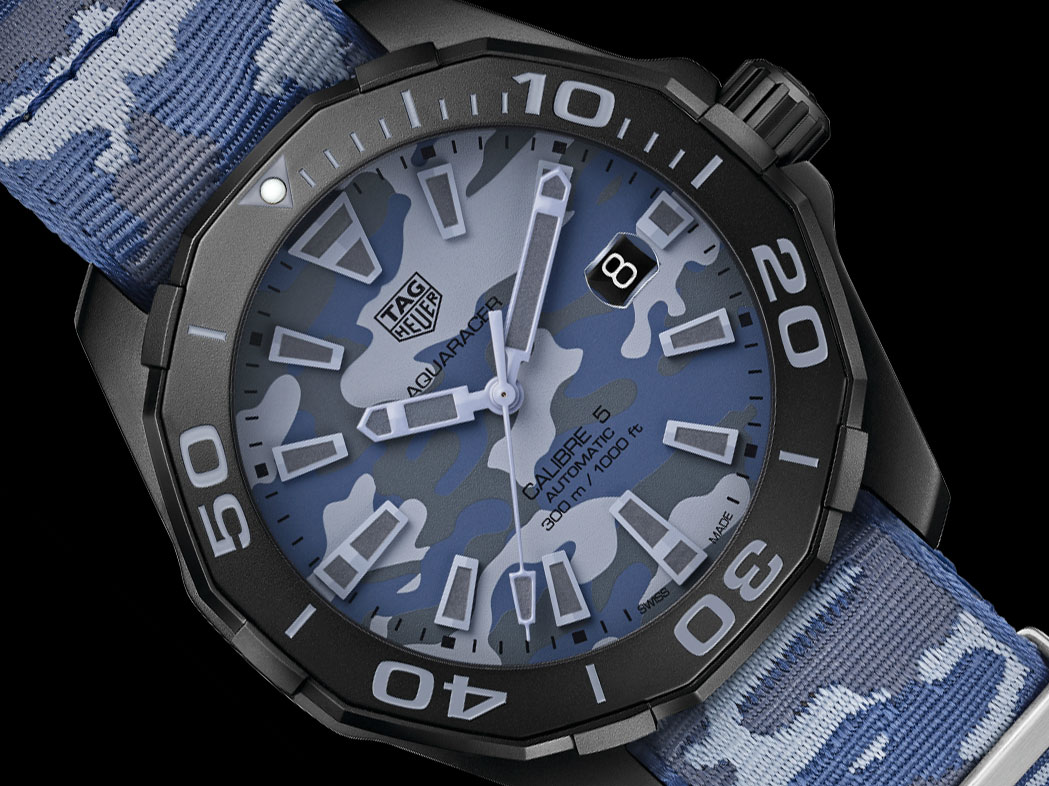 TAG Heuer Aquaracer 300 Caliber 5 Watches In Khaki & Camo Watch Releases 