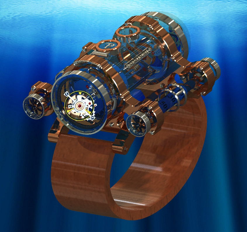Thomas Prescher Nemo Sub I Watch Is Steampunk Submersible Watch Releases 