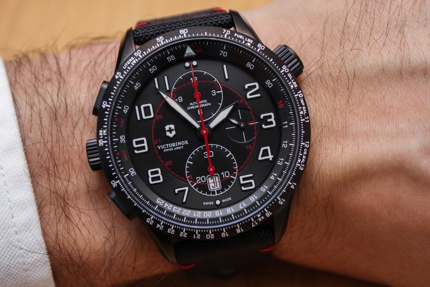 Victorinox Swiss Army Airboss Mechanical Chronograph Black Edition 241741 Watch Review Wrist Time Reviews 