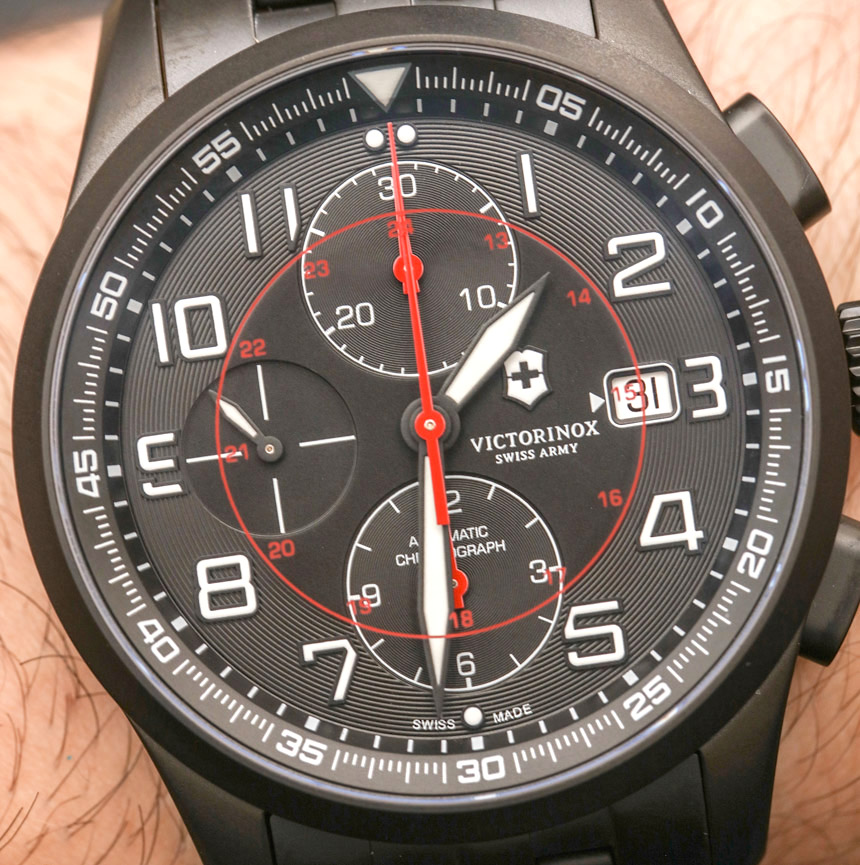 Victorinox Swiss Army Airboss Mechanical Chronograph Black Edition 241741 Watch Review Wrist Time Reviews 