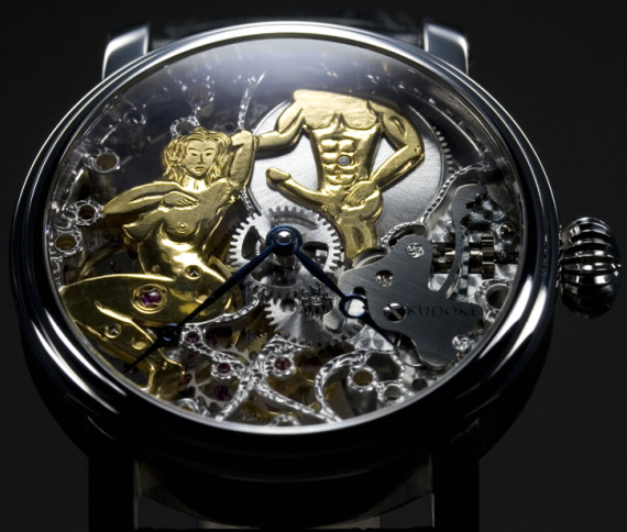 Kudoke 69 Eros Skeletonized Erotic Watch, NSFW Watch Releases 