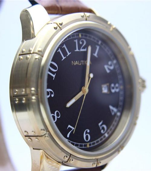 Nautica N16529G Watch Flatters High Style Riveted Style For Designer Looks Watch Releases 