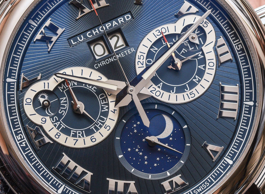Chopard L.U.C Perpetual Chronograph Watch In Platinum With Blue Dial Hands-On Hands-On 