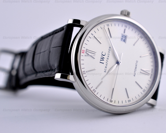 Silver dial with black strap IWC IW356501