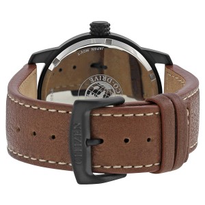 Citizen Black Dial Men's Watch With Brown Leather