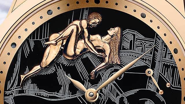 Ulysse Nardin Hourstriker Erotica Jarretiere self-winding watch dial