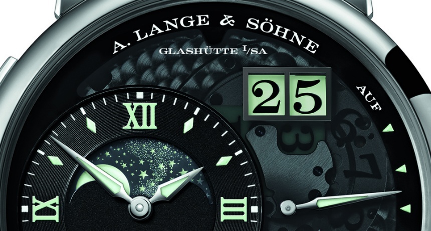A. Lange & Söhne Grand Lange 1 Moon Phase Lumen dial