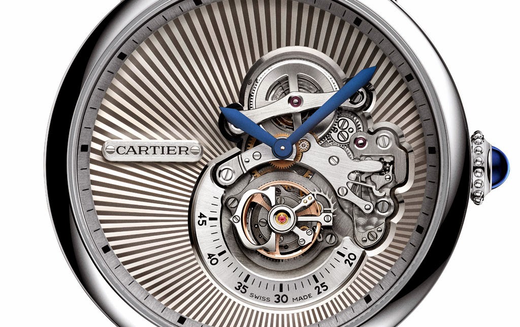 Rotonde de Cartier Reversed Tourbillon dial