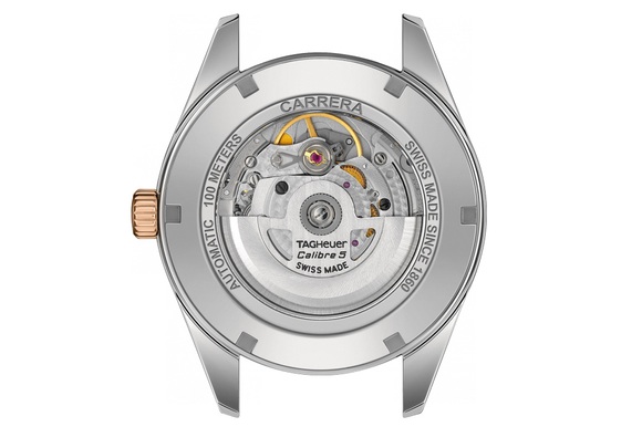 Front of TAG Heuer Carrera 39mm watch caliber