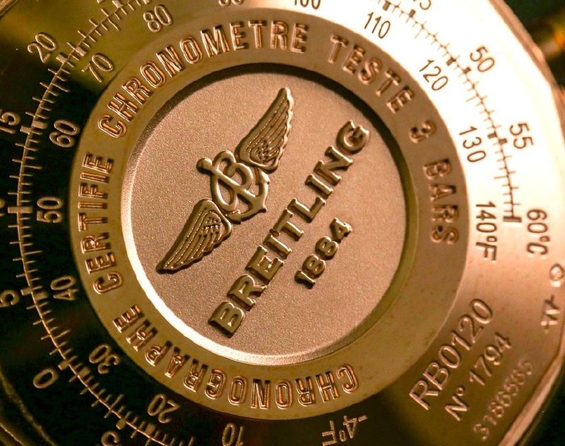 Breitling Navitimer 01 caseback