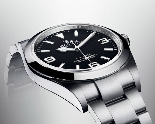 Side of Rolex Oyster Perpetual Explorer Ref. 214270