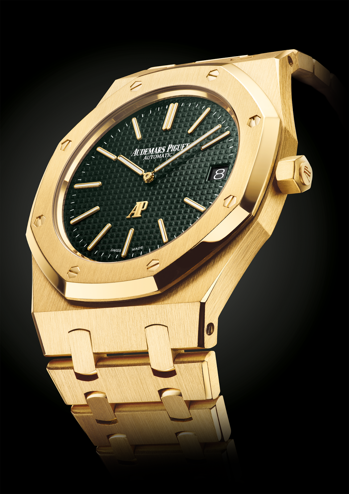 Side of Audemars Piguet Royal Oak Extra-Thin 18K yellow gold limited edition 