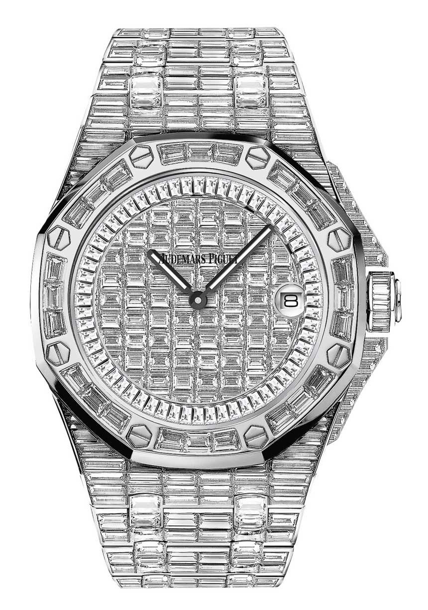 Get Your Bling On: Audemars Piguet Royal Oak Offshore Full Pave Diamond Watches For 2015 Watch Releases 