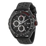 Tag Heuer Black Dial Men's Watch With Black Rubber