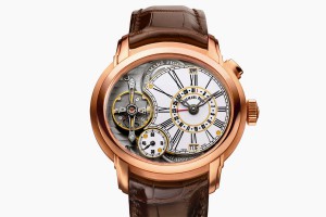 Front of Audemars Piguet Millenary Quadriennium 18k rose gold watch