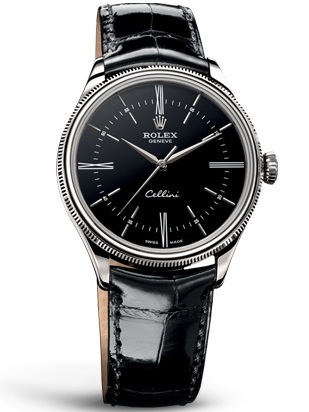Front of Rolex Cellini whit gold watch